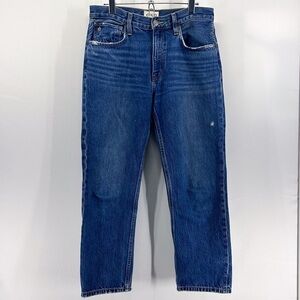 Etica Rhea Organic Cotton Straight Leg Mid Rise Crop Jeans Relazed Size 27